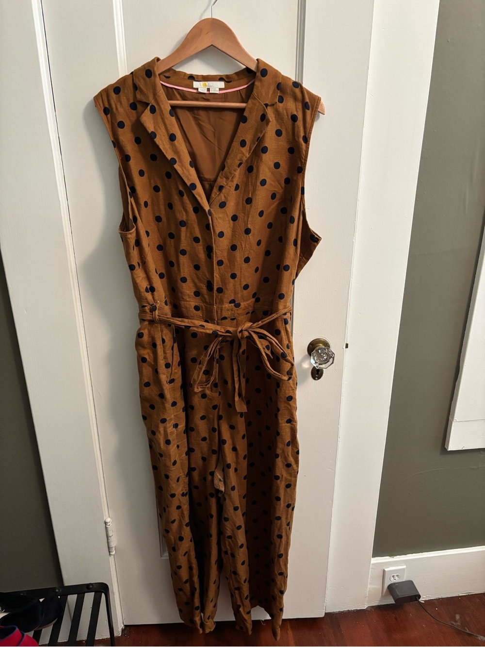 Boden Brown Polka Dot jumpsuit